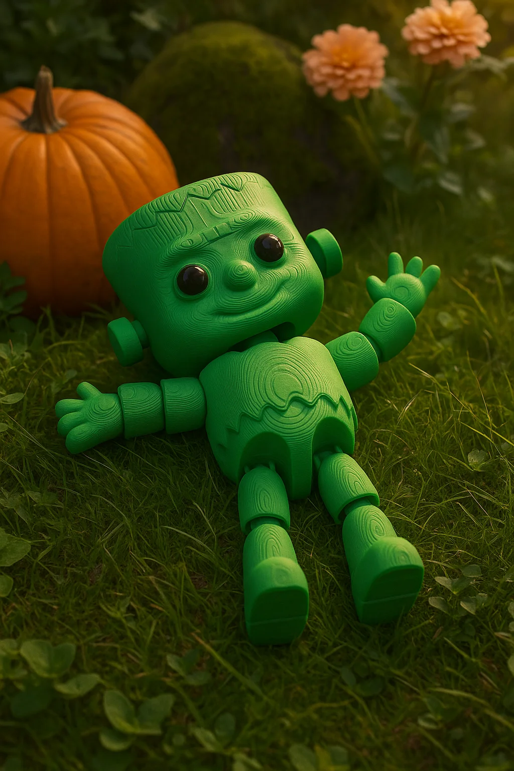 Frankenstein Buddy – Cute Articulated Monster Toy 3d model