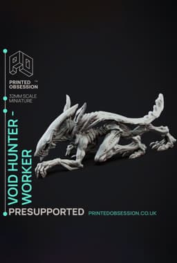 Void Hunter Worker - Creatures from Behind the Veil - PRESUPPORTED - Illustrated and Stats - 32mm sc 3d model