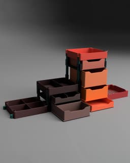 Versatile Stackable Storage Box System 3d model