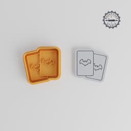 Playing Cards Shape Cutter & Stamp, Cookie & Fondant Decorating, Set of 6, S/M/L, Halloween, Party Decorations, Fortune Teller Theme PRODUCT_4327 3d model