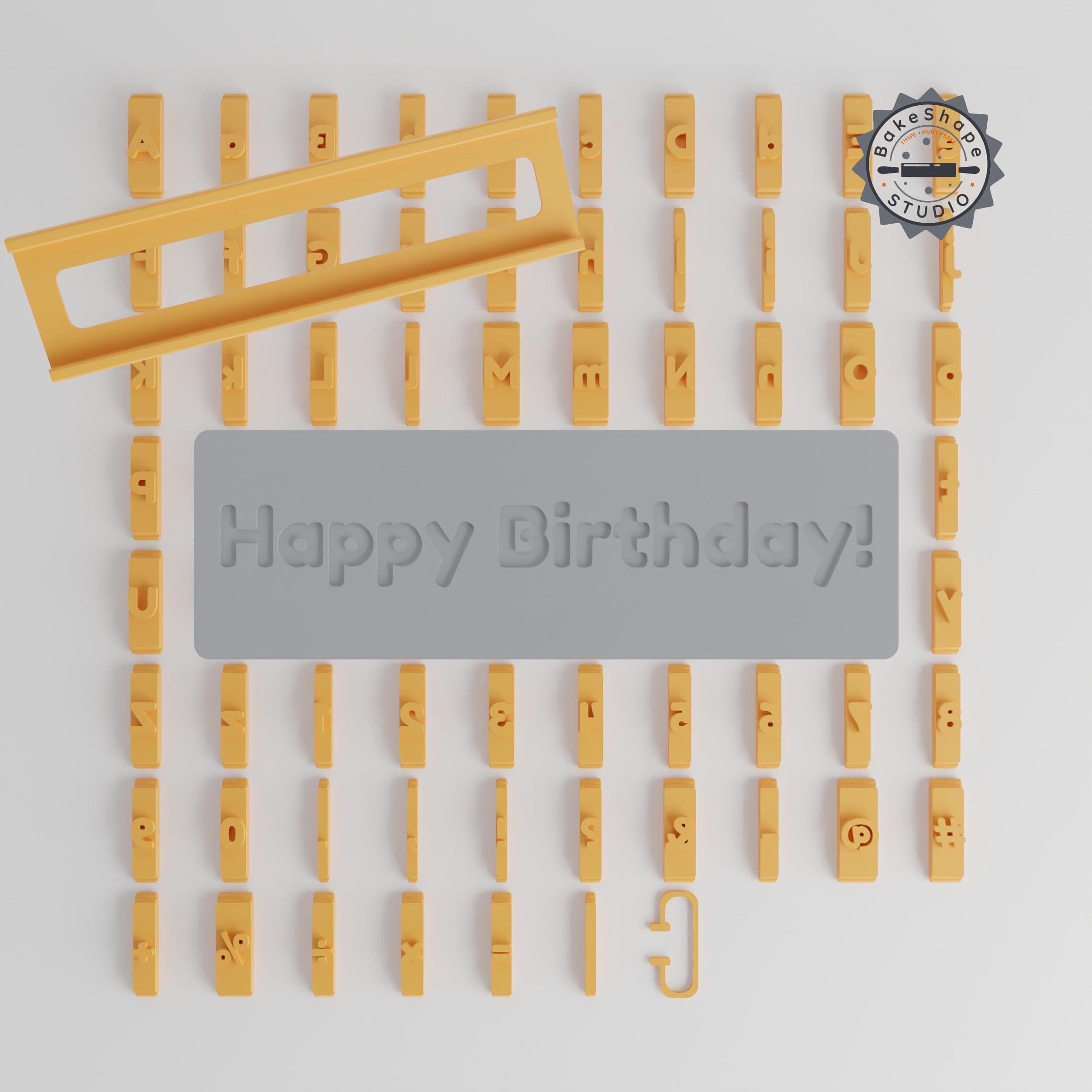 Fredoka Bold Font Tiles, 1/2" Size, 80-Piece Set for Clay, Cookies & Fondant Use PRODUCT_2808 3d model