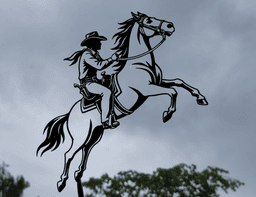 Cowboy Riding Horse 2D Wall Art.stl 3d model