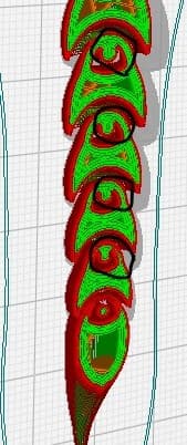 I just sliced it in Cura as well and even in that it's fusing the parts,