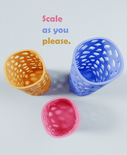 Pen holder, vase, storage Voronoi 3d model