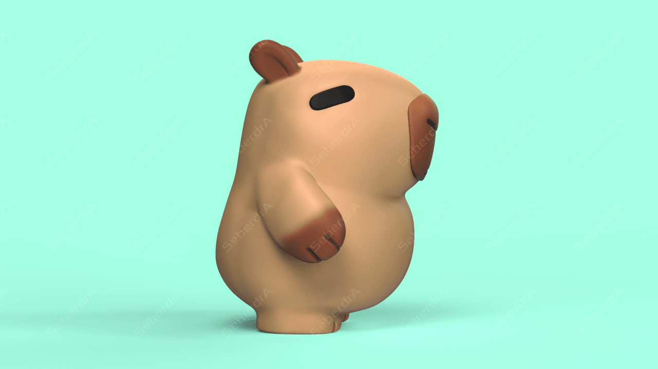 Cute Capybara 3d model