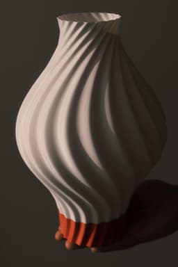Small Table/Bedside Lamp - AmberSwirl 3d model