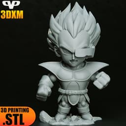 Dragon Ball Vegeta Chibi STL for 3D Printing ChibiSTL 3DXM 3d model
