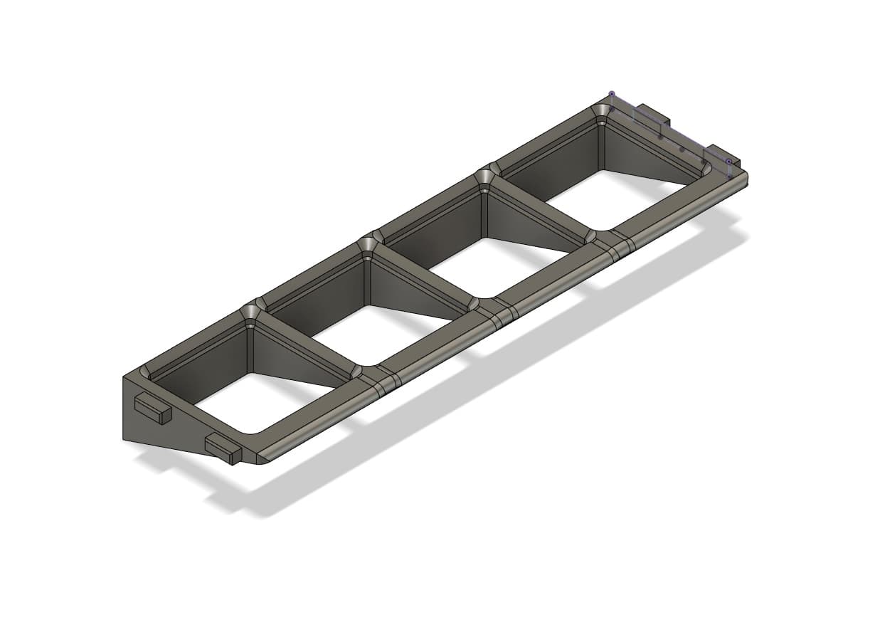 2x7 WallControl to 1x4 Gridfinity Adapter 3d model