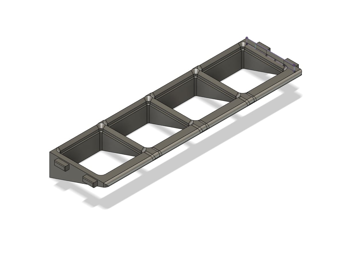 2x7 WallControl to 1x4 Gridfinity Adapter 3d model