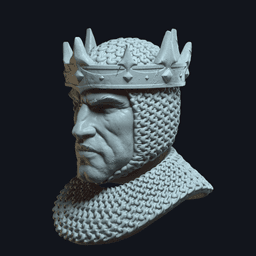 Palomino the Knight v3 (actiong figure head) 3d model