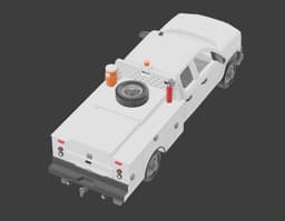 Pickup Truck Maintenance Of Way Kit 1-87 Scale 3d model
