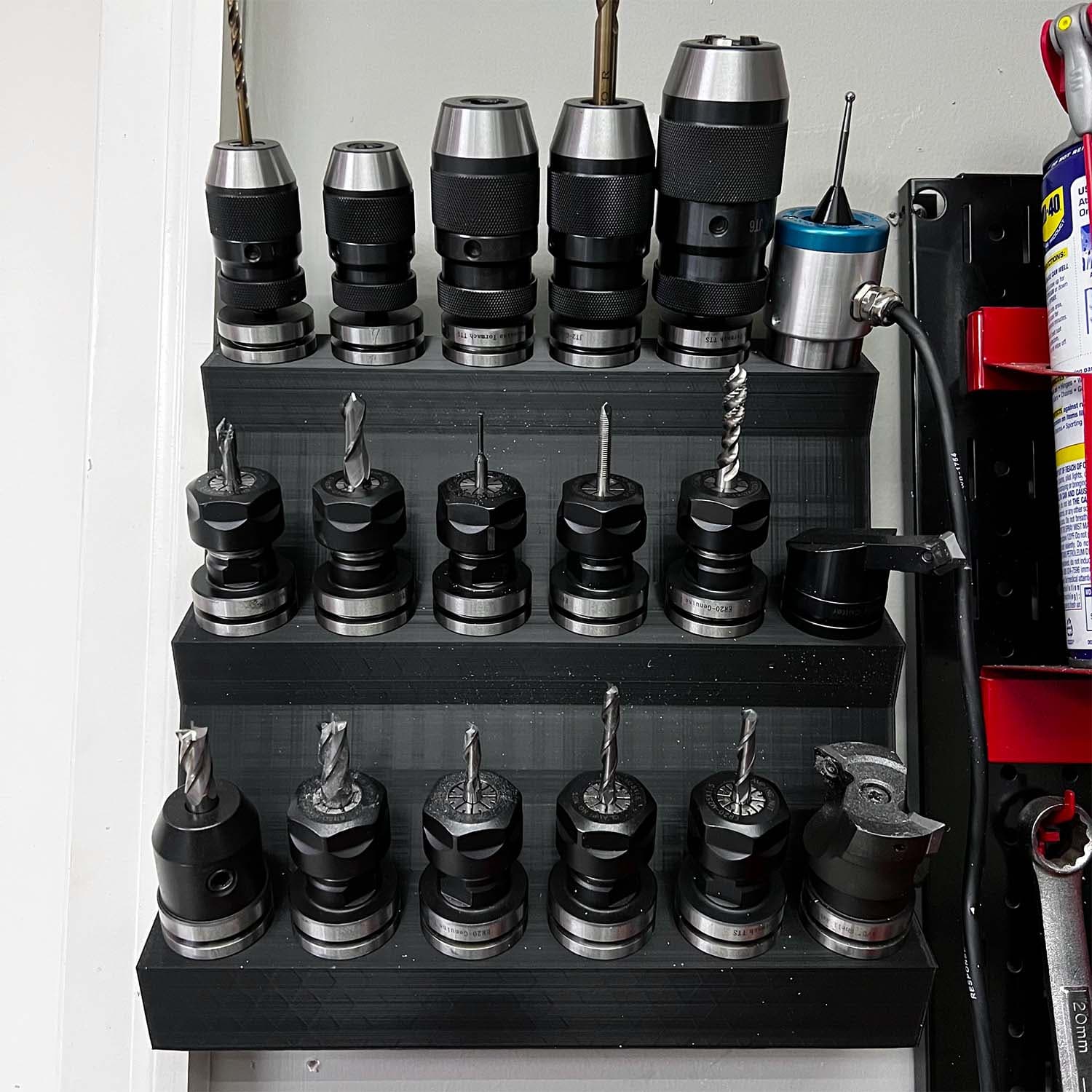 Massive TTS Holder (Wall Mount) - Fully loaded TTS tool holder - 3d model