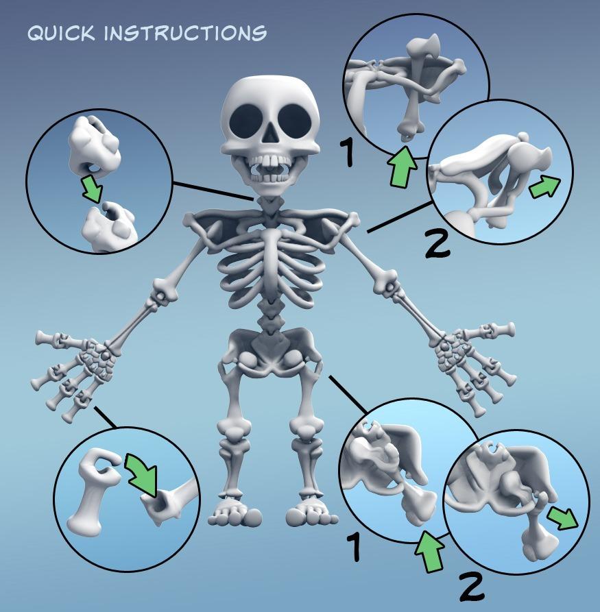 Davision3d Articulated Skeleton at 150% 3d model