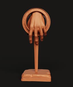 Realistic Hand Headphone Stand | Gamer Desk Accessory | Studio Display Stand 3d model