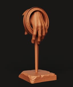 Realistic Hand Headphone Stand | Gamer Desk Accessory | Studio Display Stand 3d model