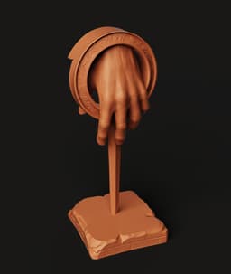Realistic Hand Headphone Stand | Gamer Desk Accessory | Studio Display Stand 3d model