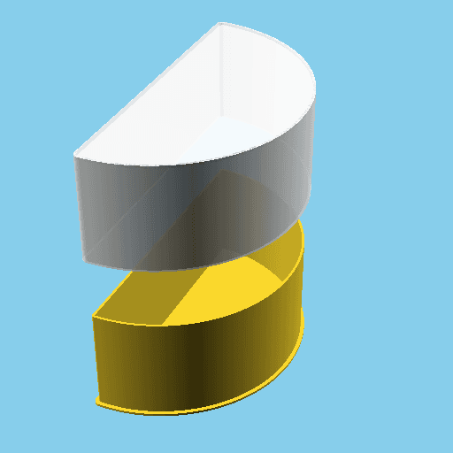 Moon phase 7, nestable box (v1) 3d model