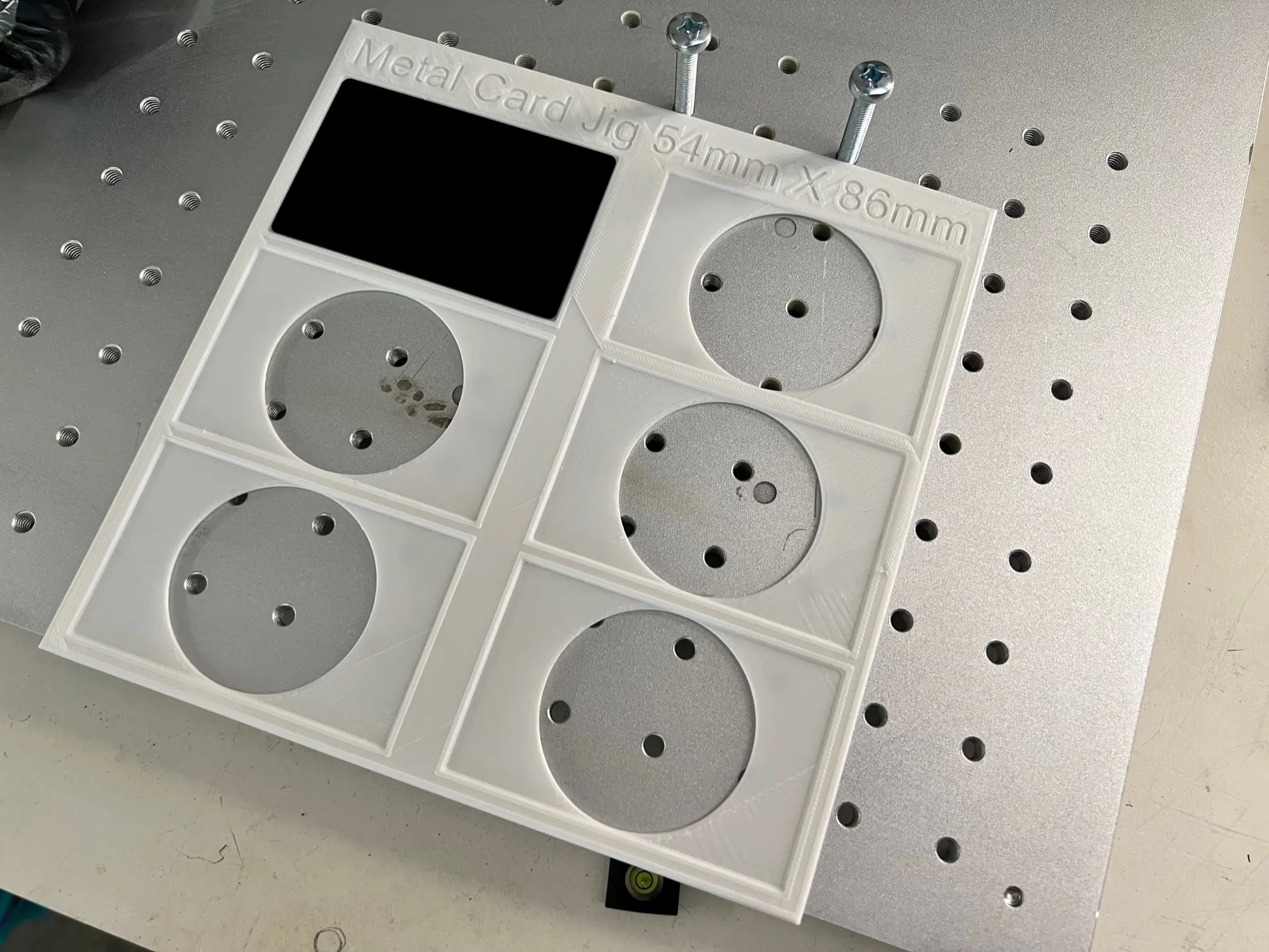 Business Card Jig for Engraving 3d model