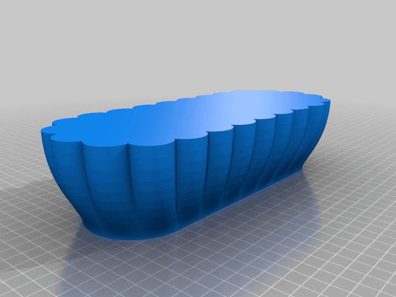 Long, lobed vessel - vase mode 3d model