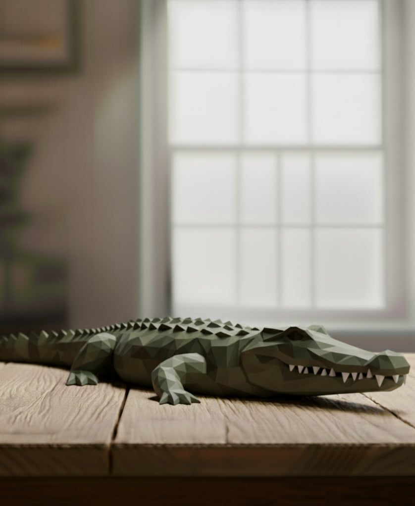 crocodile lowpoly 3d model