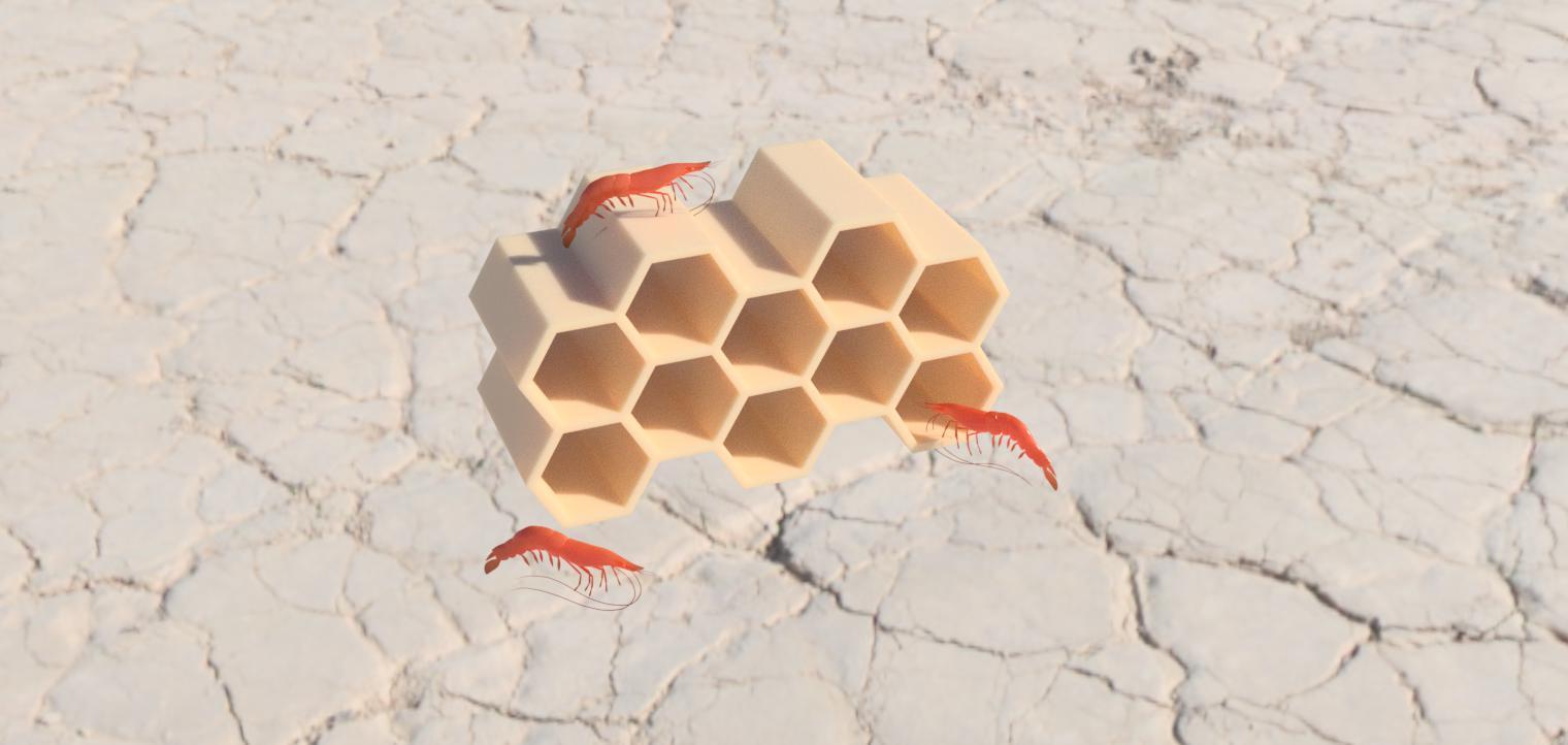 honeycomb fish tank decor  3d model