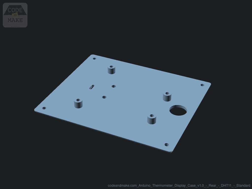 Arduino Thermometer Display 3d model