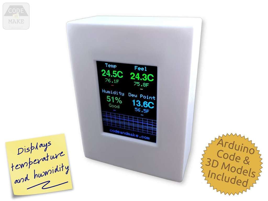 Arduino Thermometer Display 3d model
