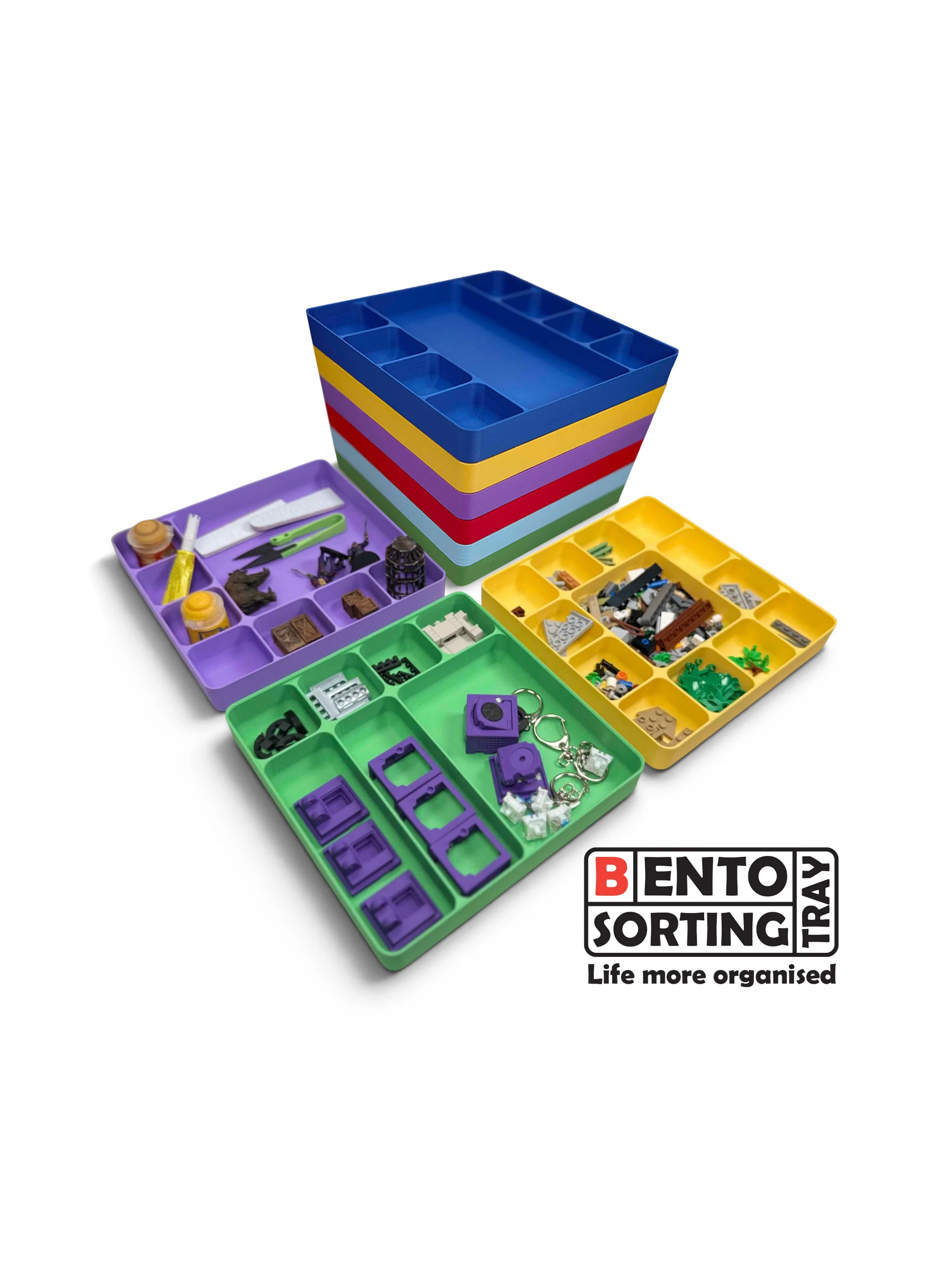 Stackable Bento Tray Organisers 3d model
