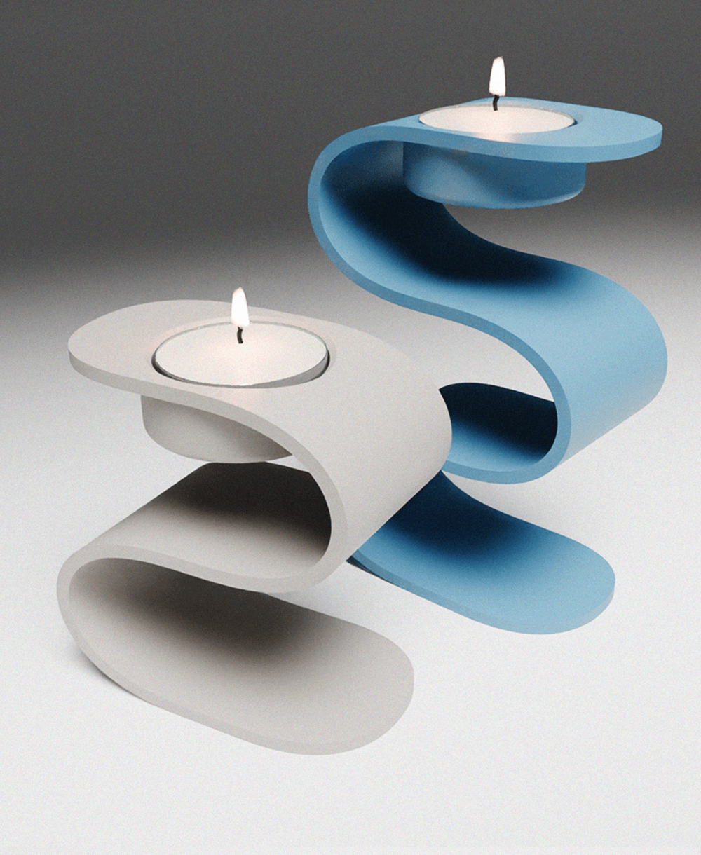 Set of 2 Tea light Holders 3d model