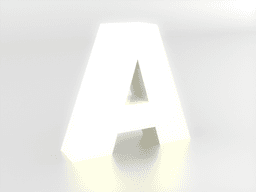 Decorative letters A-Z, LED light 3d model