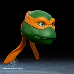 Orange Turtle Helmet 3D Printer File STL 3d model