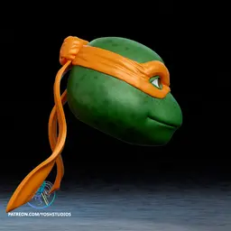 Orange Turtle Helmet 3D Printer File STL 3d model
