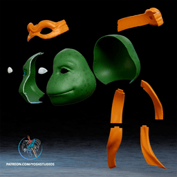 Orange Turtle Helmet 3D Printer File STL 3d model