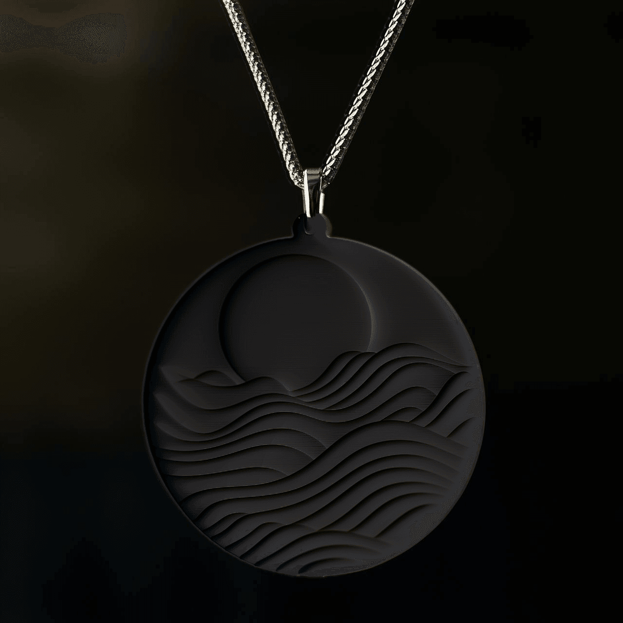 Desert Horizon Pendant - Serene and Minimalist Beauty 3d model