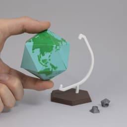 Icosahedron Earth // Folding Polyhedra 3d model