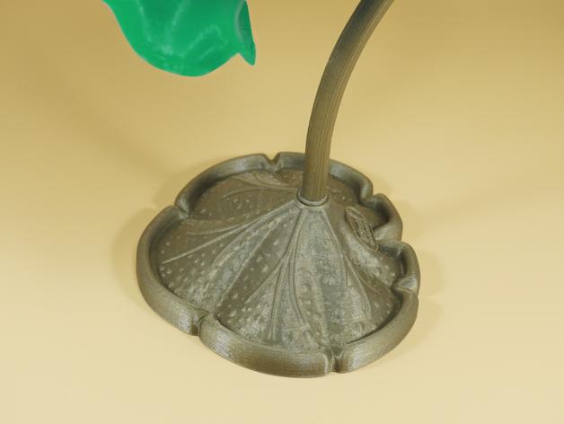 art nouveau Lotus lamp 2 3d model