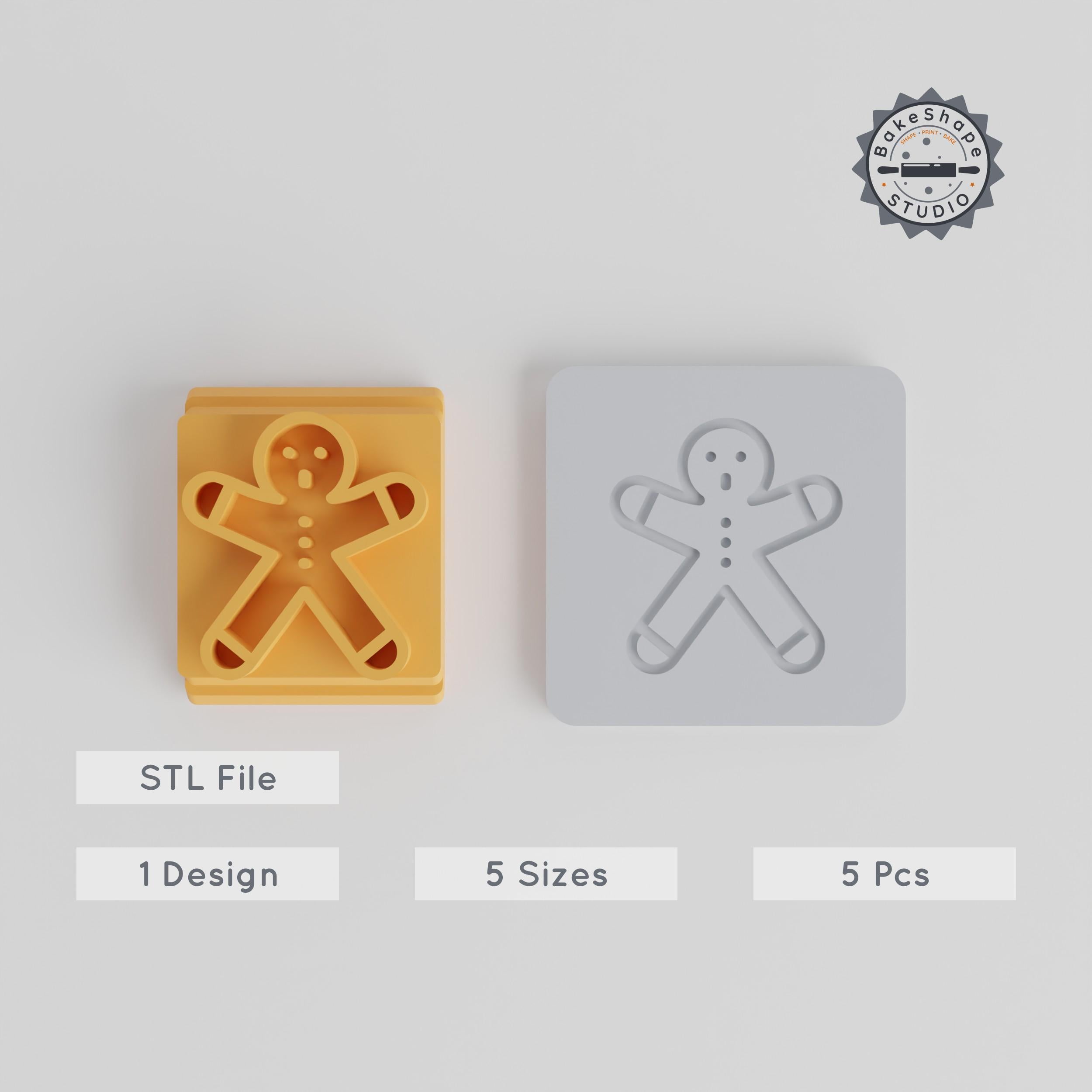 Teddy Bear Stamp Tile Set, 5 Motif Sizes 20-40mm, Perfect for Clay, Cookies & Fondant PRODUCT_4773 3d model