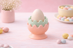 Egg Cup Holder with Plate STL 3d model