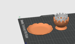 Egg Cup Holder with Plate STL 3d model