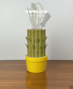 Bamblock, kitchen knife block. 3d model