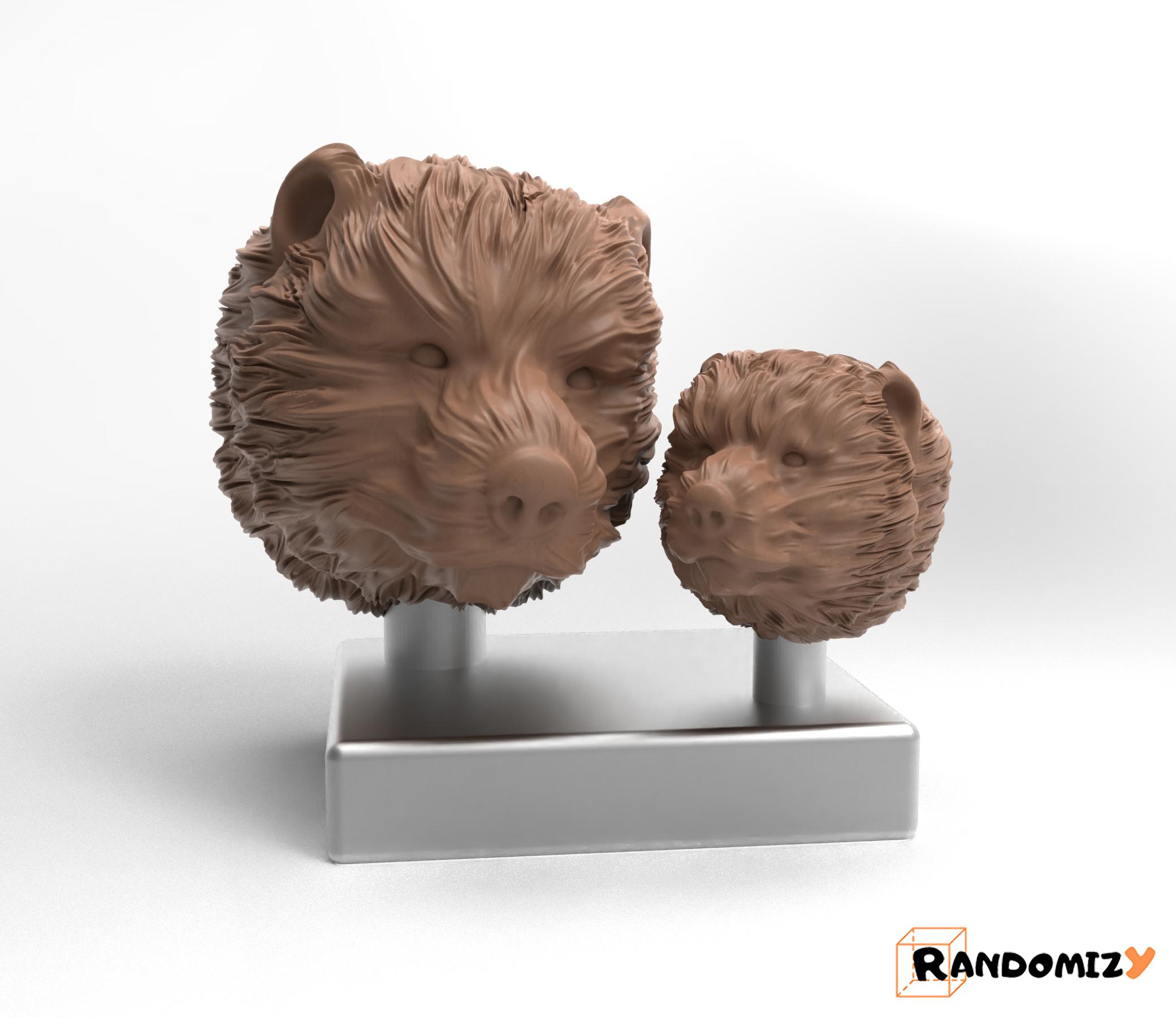 Father's Day (Bear) Statue [Square Base] 3d model