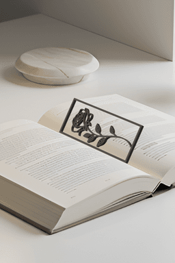 Rose Bookmark, Gift Idea 3d model