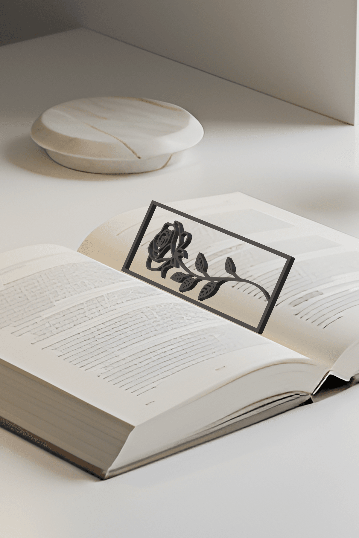 Rose Bookmark, Gift Idea 3d model