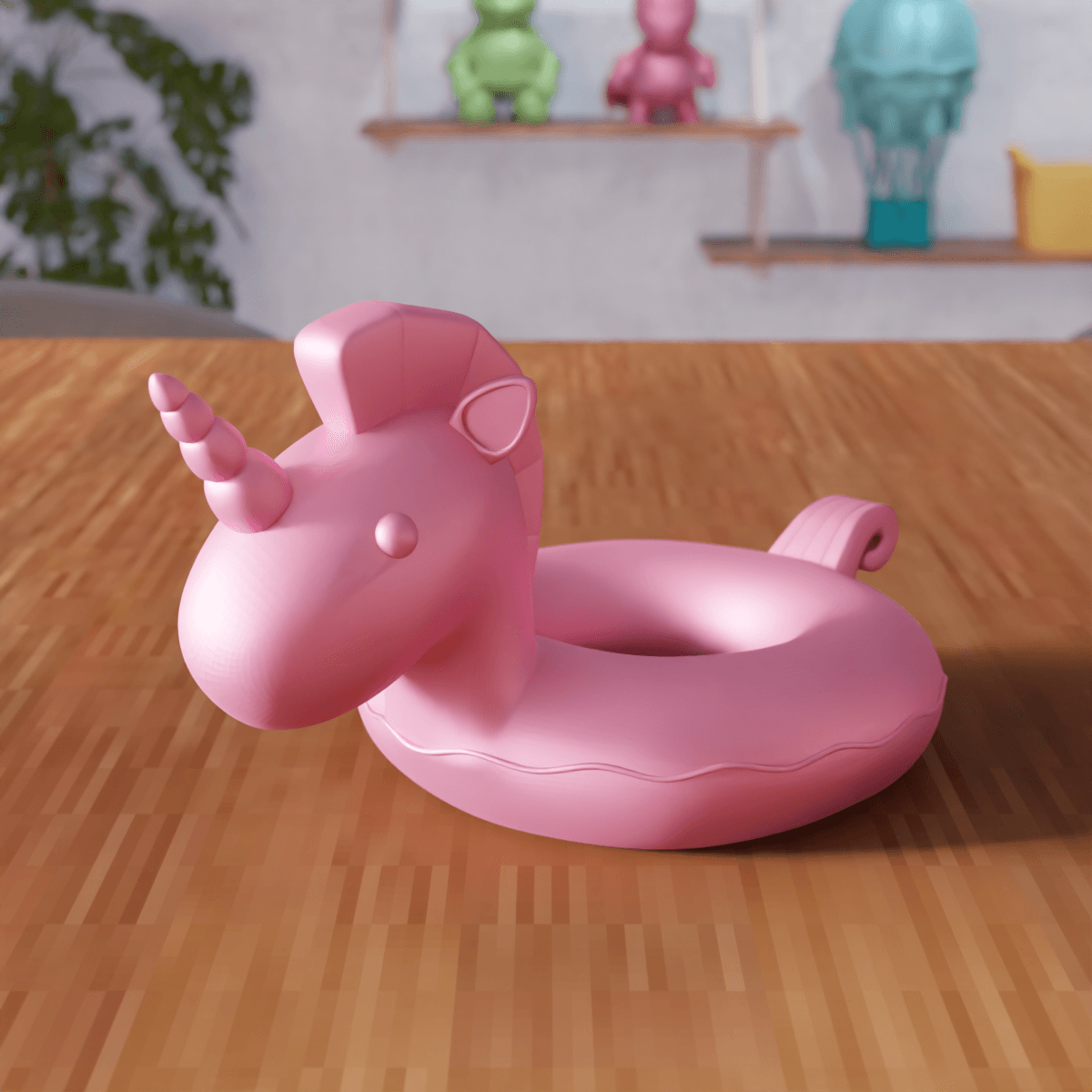 Unicorn Pool Float Figure 3d model