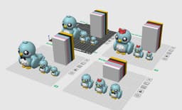 Cute Flexi Birds (Toy, Keychain) 3d model