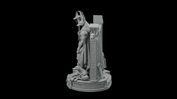 Anubis Jackal Gatekeeper STL - Printable Egyptian Guardian God Statue 3d model
