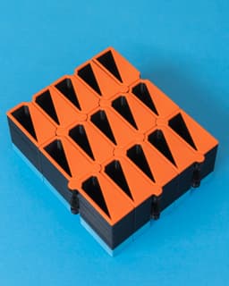 Auxetic Rectangles // 18x32mm 5x3 Stacked Diagonals 3d model