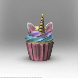 Unicorn Cupcake +MMU Files 3d model