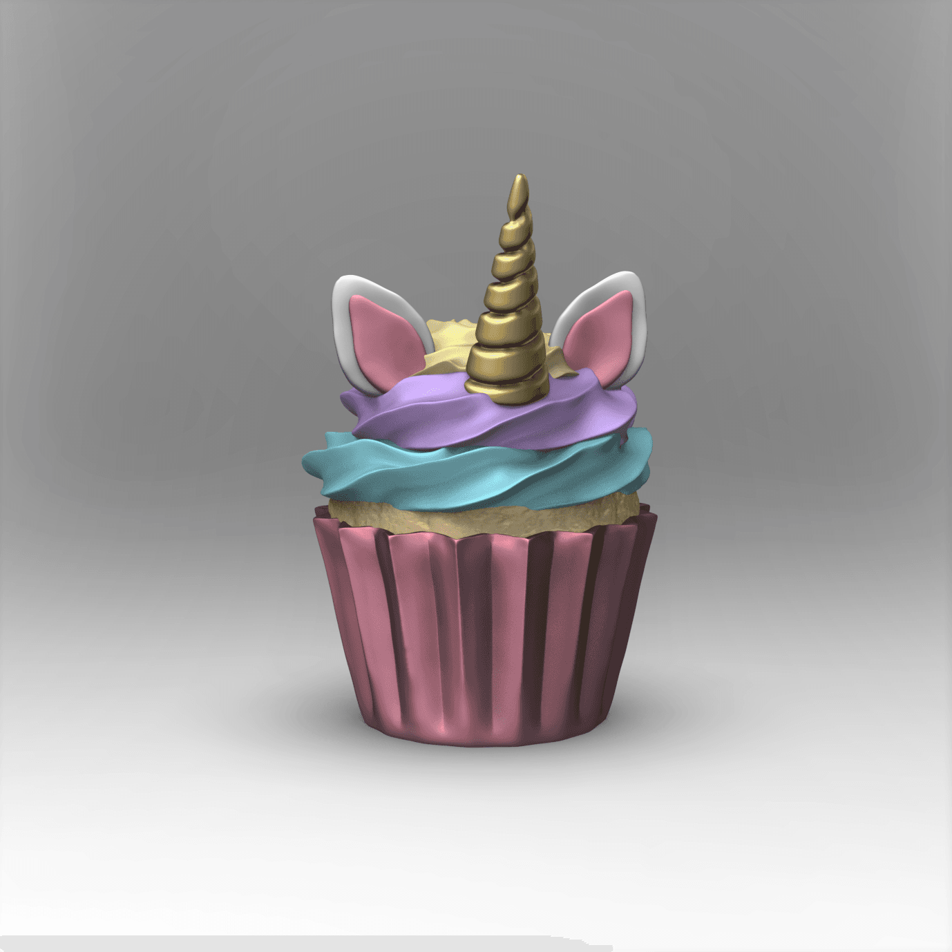 Unicorn Cupcake +MMU Files 3d model