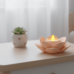 Lotus Flower LED Candle Holder - LED Tealight Holder, Modern Home Decor, Zen Gift, Home decor 3d model